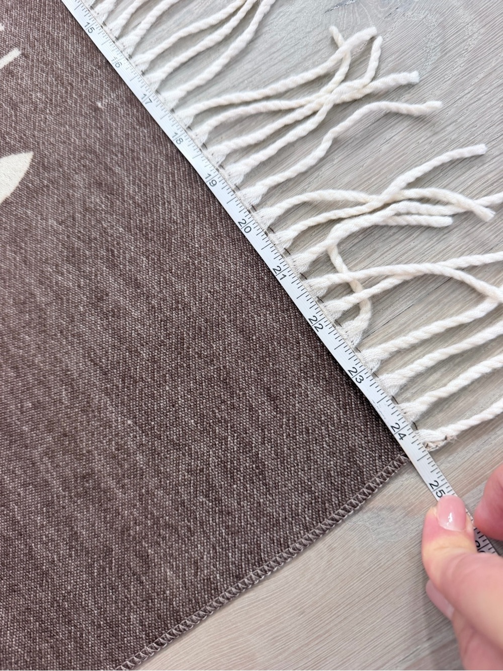 Luxury Gradient Fringe Shawl Scarf- Beige Taupe - Picture 11 of 13